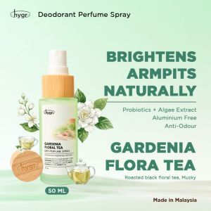 HYGR Natural Refillable Deodorant Spray Perfume|Long-Lasting Odour Control|Gentle on Skin|Fresh Clean Daily Body Scent
