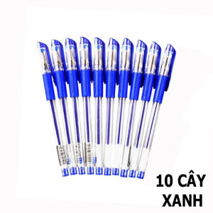 Bút Bi Nước combo 100 Chiếc văn phòng chất lượng 0.5mm mực đều nét chữ đẹp đủ màu xanh đen đỏ