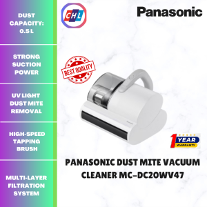 Panasonic 0.5L Dust Mite Vacuum Cleaner MC-DC20WV47 with 5-Layer Filtration System
