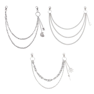 Edgy Harajuku quần chuỗi nhện Punk Halloween vành đai jeans quần chuỗi cho egirl eboy mát thẩm mỹ