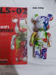 Loa bluetooth Bearbrick LS O2 plus hình thú không dây mẫu mới độc lạ Loa hình gấu sơn đa sắc vừa nghe nhạc vừa decor trang trí đẹp