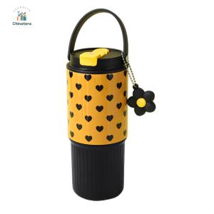 Simple Straw Insulated Cup Leak-Proof Portable Car Water Bottle for Home Office