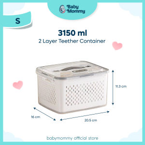 Babymommy👶Baby Teether Storage Box Bottle Storage Drain Water Anti-Dust Kotak Penyimpanan Botol Alat Bayi 婴儿用具收纳盒