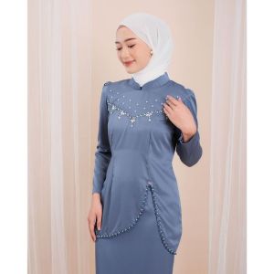 NEW Oneset Felicya Kurung Melayu Malaysia Dress Pesta Setelan Wanita Baju Kondangan Kekinian Full Payet 2024