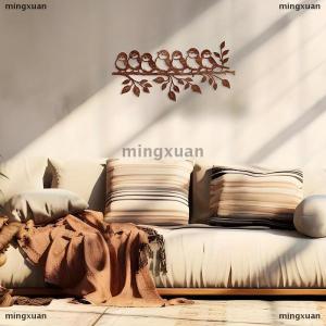 [COD] mingxuan Rustic Metal Bird Wall Art - Charming Metal Birds And Leaves Indoor Outdoor Home Decor For Living Room Patio Or Garden