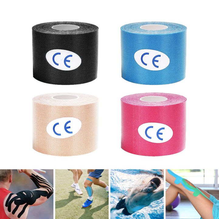 5cm*5m Pre Cut Kinesiology Tape Athletic Recovery Muscle Pain Relief Strain Ligament Tension