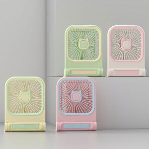 ZEEMIN เรียบง่ายการ์ตูนเดสก์ท็อปพัดลมชาร์จ USB เดสก์ท็อปสำนักงานหอพักแขวนผนังกลางแจ้งพัดลมตั้งแคมป์พัดลมขนาดเล็ก