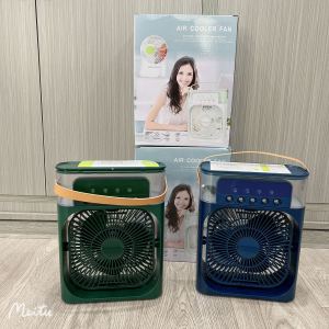 【Xavier】Portable Mini Air Cooler Fan with Humidifier 5 Blades and Spray Function for Ultra-Quiet Cooling