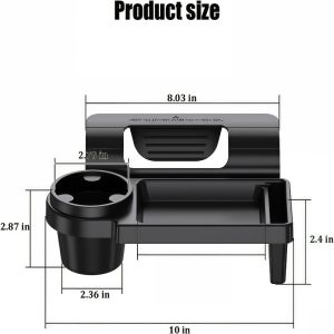 Multifunctional Car Console Organizer with Cup Holder and Phone Storage Side Door Window Storage Rack For Vehicle