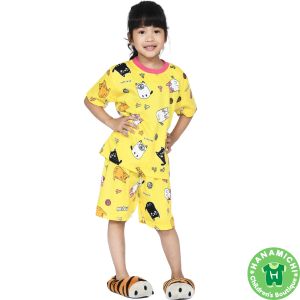 Kiminori HECA.ST Setelan Baju Tidur Anak Perempuan Lengan Pendek