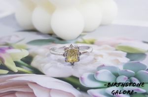 Natural Fancy Color Sapphire Birthstone S925 adjustable silver ring/Yellow color sapphire ring/Gemstone/birthstone/cincin kuning sapphire/黄色蓝宝石 S925镶嵌活口戒指