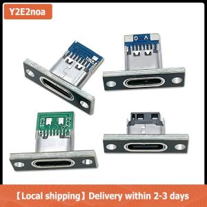 【Local shipping】 1pcs Type-C Female Connector Jack Charging Port USB 3.1 Type C Socket With Fixing Plate