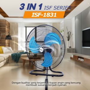 LAGI PROMO Istana Electronic Kipas angin besi Industrial fan (3 IN 1) MERK VISALUX IMPORT BER SNI RESMI ! VS-TW45 Multi-fungsi - SALE +