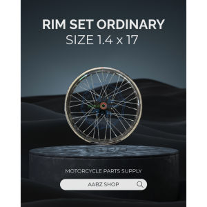 Motorcycle Spoked Rim Set Steel Chrome 1.60x17 1.40x17 with Hub and Bearing Front and Rear Wheel