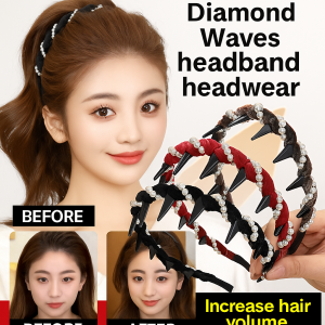 [1 Second To High Head] Diamond Wave Headband Headband Accessories Headband Sparkling Diamond Wave Hair Bands