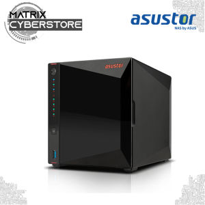 Asustor AS5304T 4-Bay Network Attached Storage NAS - Celeron J4105 4GB DDR4-2400 Dual 2.5GbE Up to 72TB 4K Experience 3Y Warranty