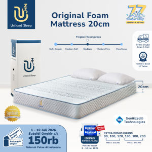 Uniland Sleep Kasur Busa Original 20cm Foam Mattress Box Free Bantal & Free Ongkir Jawa Bali