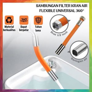 Sambungan Kran Air Flexible 20cm Universal 360 Derajat Faucet Extender Elastis Selang Air Penyambung Kepala Keran Westafel