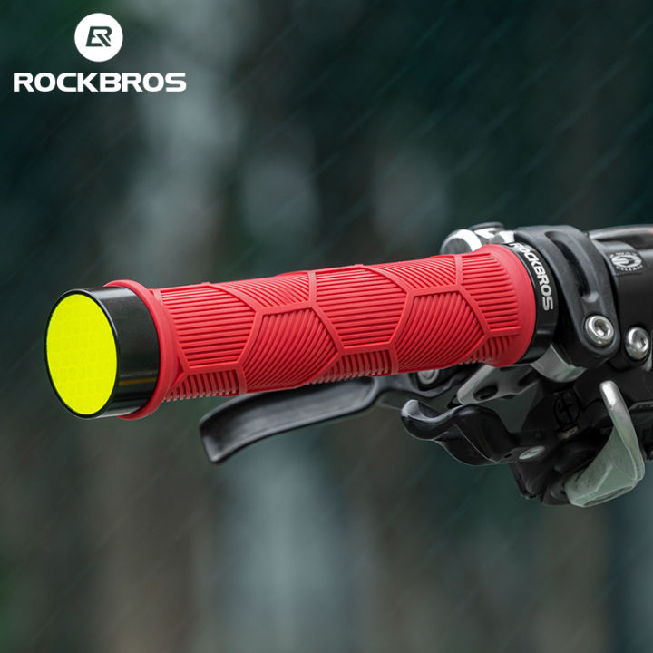ROCKBROS Reflective Bicycle Handlebar Lightweight Anti-slip Cycling Handle  Grips Dual-locking Soft MTB Road Bike Grips Lazada PH