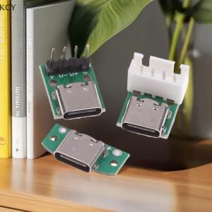 KCY 5Pcs USB Adapter Board TYPEC16P To 2.54 Pin Terminal Upgrade Version With Holes For Fixation