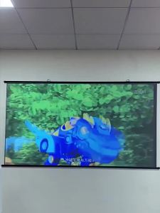 Portable Projector Curtain Portable Projector Screen Punch-Free Anti-Light Wall-Mounted Portable Office Ultra HD Living Room Bedroom Portable Projector Curtain