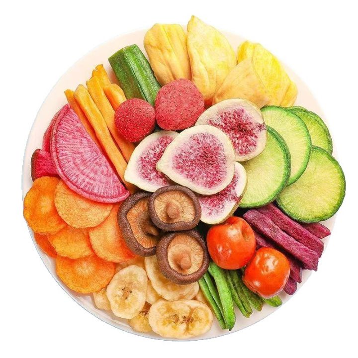 罐装综合果蔬脆什锦脆片混合果蔬干脱水水果蔬菜干爆品Canned Mixed Fruit and Vegetable Crisp Mixed ...