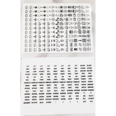 [Ready stock Malaysia] Sticker suis / sticker switch icon & wording 165 label icon +140 label wording cutting petak