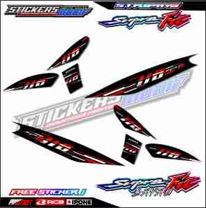 STRIPING VARIASI HONDA SUPRA FIT 110 / STICKER LIST MOTOR HONDA SUPRA FIT BAPAK