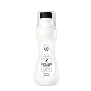 White Sneaker Cleaner with Brush Head Dry Wet Dual Use Instant Cleaning for White Shoes Removes Mud Yellow and Stubborn Stains Quick-Drying Color Renewal Formula