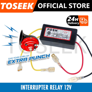 Car Horn Controller Electric Horn Speaker Sound Control Nhay 3+ Pro Music Rapid Horn Relay 12-24V 8/10/12 Tones & Volume Switching for Car Truck Marine Boat
