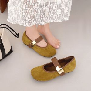 Free Shipping Retro Suede WomenS Shoes 2026 Autumn New Collection Incredibly Stylish And Versatile Shallow-Toe Pumps With Hidden Heel