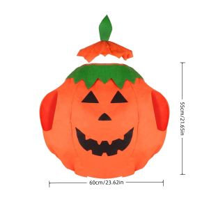 Age 4-12 Years Kids Pumpkin Costume Set Halloween Christmas School Party Costume with Matching Adult