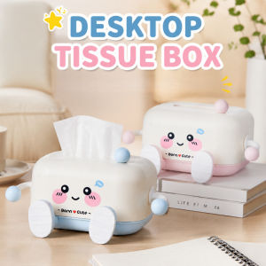 3D Cute Cartoon Tissue Box Multifunctional Napkin Holder With Phone Stand For Household Desktop Use