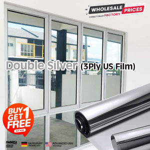 US Tinted Double Silver Tinted Rumah #BELI 1 ROLL#PERCUMA 1 ROLL#PERCUMA ALAT PEMASANGAN 3Ply US Film Tinted Sliding Door / Tinted Cermin Tingkap Rumah / Tinted Cermin Tingkap Rumah //Wholesale Tinted seller/Tinted Film Direct Factory/Malaysia Seller