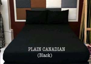 DnJ Midnight #BLACK Canadian Fitted Bedsheet Set (Also Available for customized size)