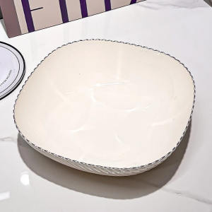 จานผลใส่สลัด Unbreakable จานใส่ผลไม้โปร่งใส ถาดอเนกประสงค์ พร้อมส่ง