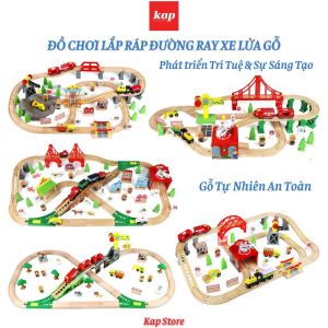 Bộ Đồ Chơi Lắp Ráp Mô Hình Đường Ray Xe Lửa Tàu Hỏa Gỗ Đồ Chơi Gỗ Phát Triển Trí Tuệ