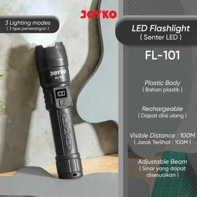 JOYKO Rechargeable LED Flashlight Senter LED Dapat Diisi Ulang FL-101