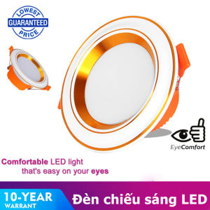 Đèn Led Âm Trần 7W Đế tản nhiệt 3 màu 3 chế độ phi 90 bảo hành 1 năm