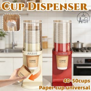 Large Capacity Disposable Cup Holder Household Tabletop Paper Cup Storage Bar Counter Rack Organizer