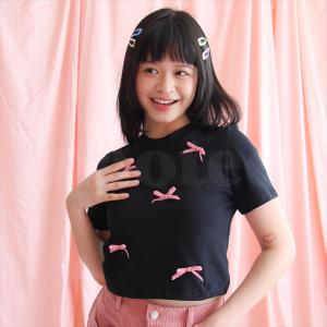 Baby Tee / Kaos Crop Wanita -  5 BOW - NAOTEE KAOS