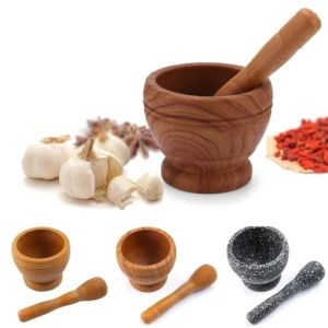 XYAX(XUNJIE) garlic crusher 大蒜破碎机 Multi-function Mortar Pestle Set PP Manual Mashing Medicine Pot Pressing Garlic Lightweight Stone Mortar Garlic