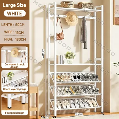3/4/5/6Layer Shoe Rack Stainless Steel Stackable Shoes Organizer Storage Stand COD