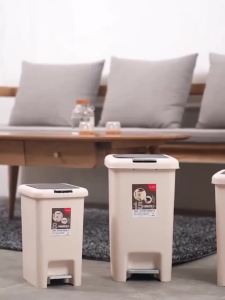 Garbage bin for household use toilet kitchen bathroom with lid odor proof large capacity living room garbage bin double opening type