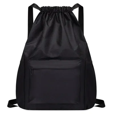 T2P Drawstring Backpack Water Resistant Pocket String Swim Gym Bag Swimming Gear Gym Storage Bag