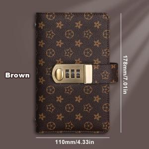 PU leather Binder Saving Challenge Savings Book With Password Lock Couples 100-day Challenge Envelope Notepad Set COD