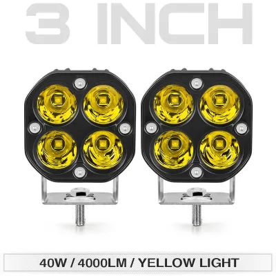 2X 60W Dual สี 4 นิ้ว LED ไฟตัดหมอกไฟตัดหมอกสำหรับ Dodge JEEP 2007 2008 FORD F-150 RANGER Isuzu D-MAX Nissan Navara D40 22 Pathfinder Patrol Toyota Hilux Revo DRL สำหรับรถจักรยานยนต์รถ Angel Eyes