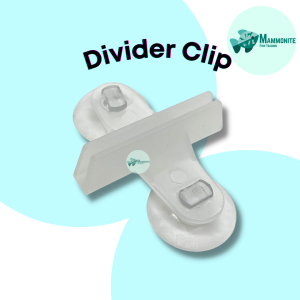 Plastic White Divider Clip For Aquarium Fish Tank Separators with Suction Cups
