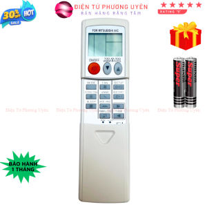 Điều khiển điều hòa Mitsubishi Mã 04 nắp trược remote máy lạnh Mitsubishi - Tặng kèm pin - Điện Tử Phương Uyên