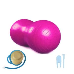 45*90CM PVC Pilates Yoga Ball Peanut Fitness Ball Gym Exercise Balance Anti-Burst with Pump Tool